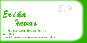 erika havas business card